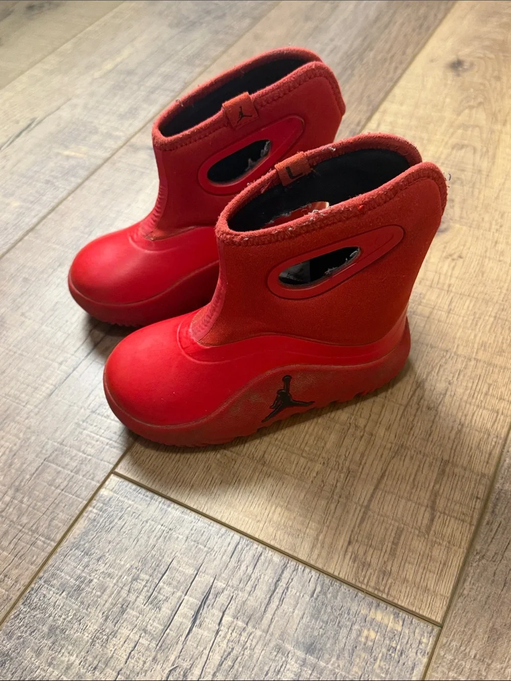 Nike Jordan Lil Drip 'Fire Red' Toddler Rain Boots Size 7C